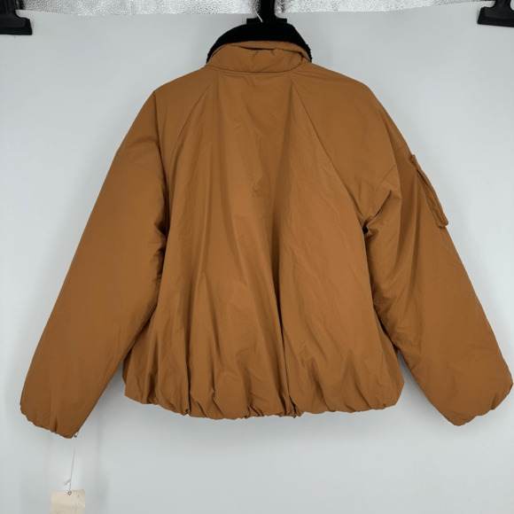 Free People Movement Outpost Bomber Jacket S Oversized Rust Brown Gorpcore - Picture 5 of 16